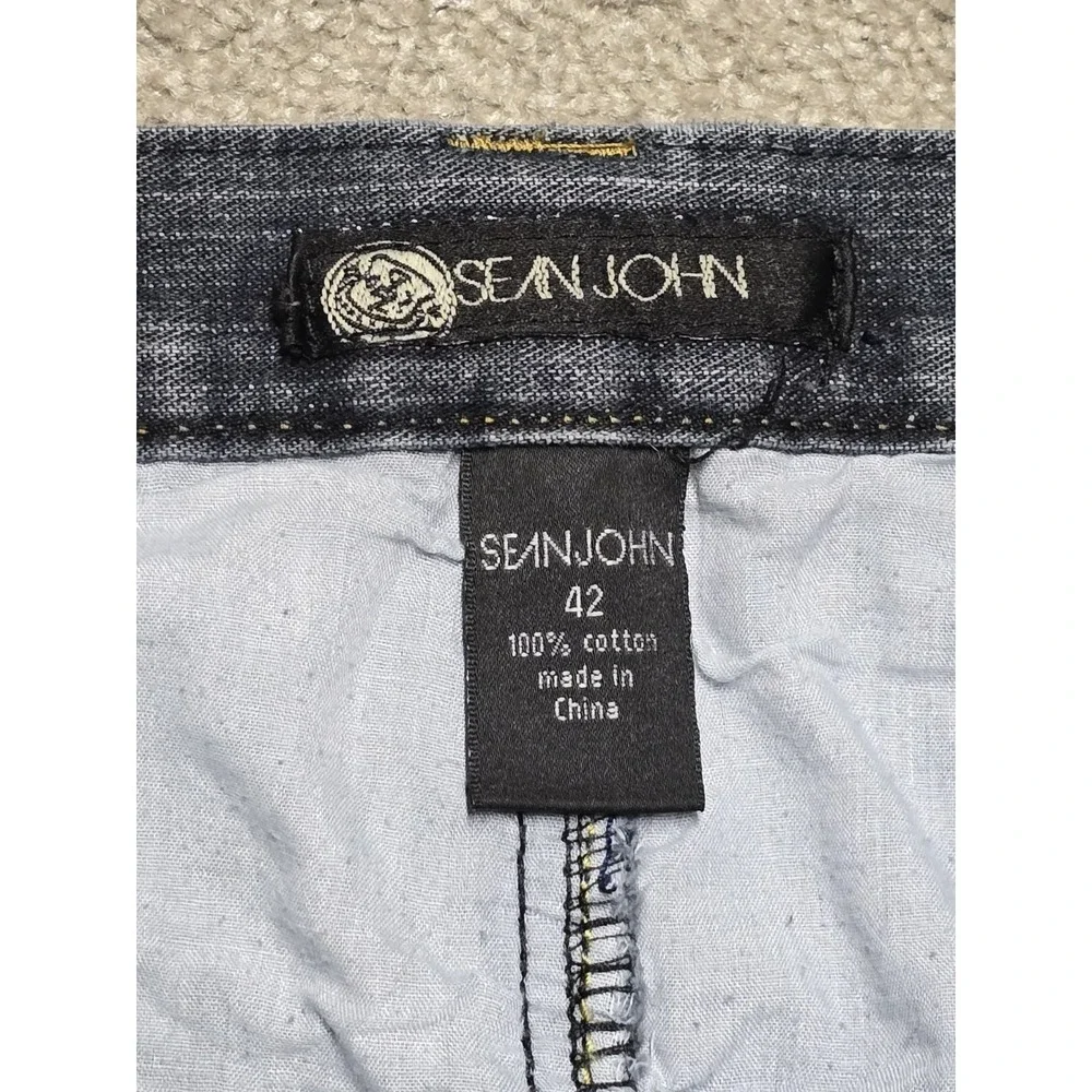 VTG‎ Sean John Baggy Jeans Mens 42x34 8 Pocket Blue Skater Grunge Wide Leg Y2K